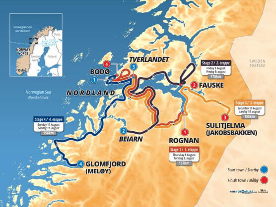 La Arctic Race de Noruega presenta un desafiante recorrido para su undécima edición La Arctic Race de Noruega presenta un desafiante recorrido para su undécima edición