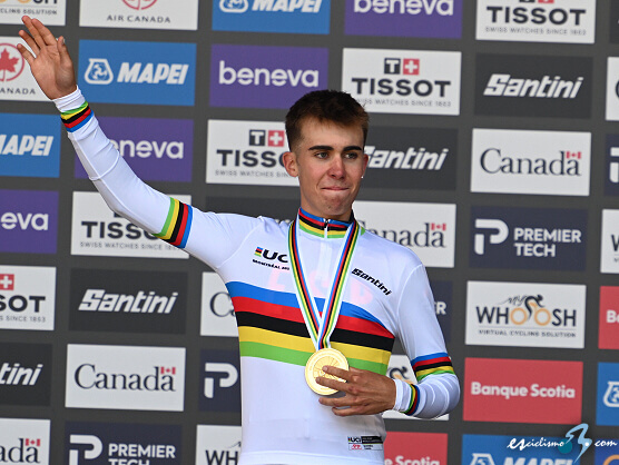 Benjamín Noval conquista el Mundial júnior en línea y firma el doblete de oro en Montreal Benjamín Noval conquista el Mundial júnior en línea y firma el doblete de oro en Montreal