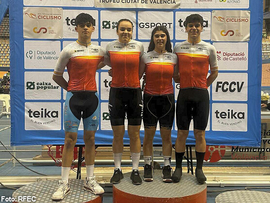 Valencia coron a los campeones de la Copa de Espaa de ciclismo en pista Junior y Cadete