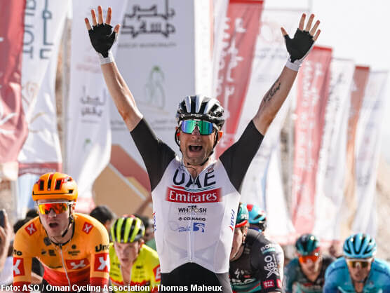 Tour de Omán: Diego Ulissi gana en Yitti Hills, Matteo Jorgenson sigue de rojo Tour de Omán: Diego Ulissi gana en Yitti Hills, Matteo Jorgenson sigue de rojo