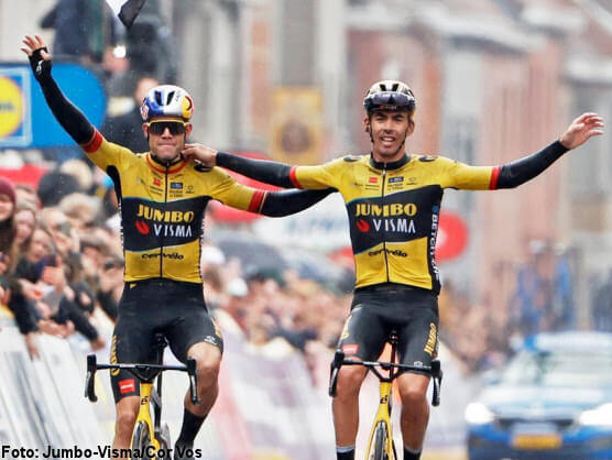 Jumbo-Visma se exhibe en la Gante-Wevelgem que gana Christophe Laporte Jumbo-Visma se exhibe en la Gante-Wevelgem que gana Christophe Laporte