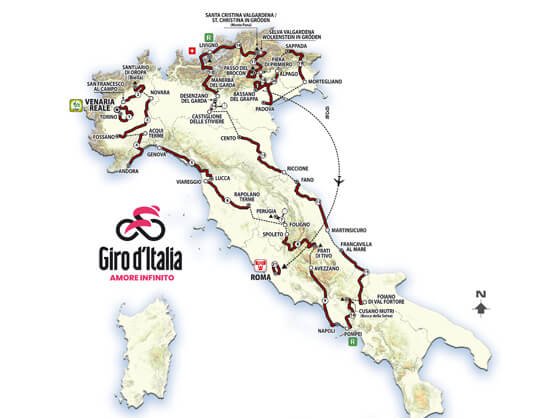 Presentado el Giro de Italia 2024 que arrancar en Turn y terminar en Roma