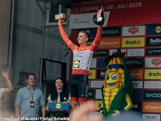 Gregor Mühlberger se luce en casa y estrena el liderato de la Vuelta a Austria Gregor Mühlberger se luce en casa y estrena el liderato de la Vuelta a Austria