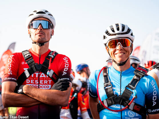 Luis León Sánchez y Tessa Kortekaas, a la caza del doblete en la Skoda Titan Desert Almería 2024 Luis León Sánchez y Tessa Kortekaas, a la caza del doblete en la Skoda Titan Desert Almería 2024