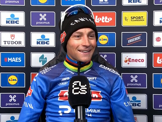 Omloop Nieuwsblad: Mathieu van der Poel: "Estoy muy contento por ganar mi primera Omloop"