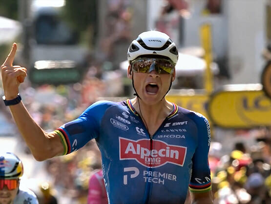Mathieu van der Poel se luce en Ussel ganando la 9� etapa del Tour de Francia