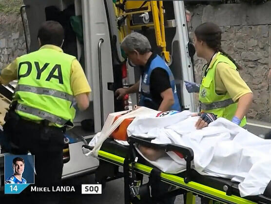 Itzulia-Vuelta al País Vasco: Mikel Mikel Landa sufre fractura de clavícula por su caída Itzulia-Vuelta al País Vasco: Mikel Mikel Landa sufre fractura de clavícula por su caída