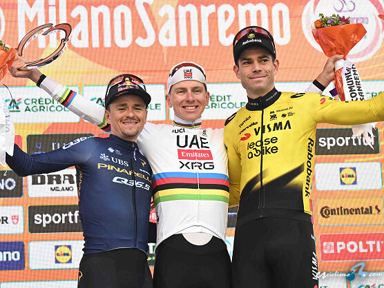 Tadej Pogacar gana al fin la Mil�n-San Remo tras un duelo �pico con Tom Pidcock