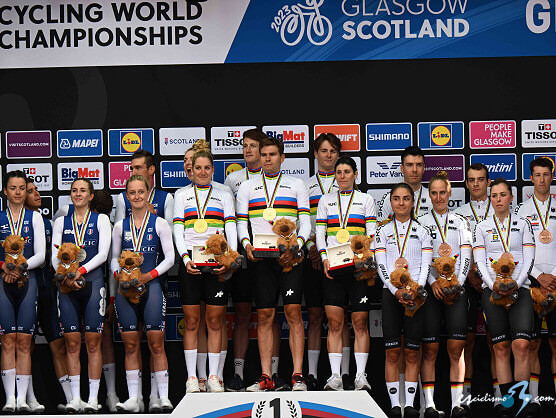 Mundial de ciclismo: Suiza se hace con la medalla de oro en la contrarreloj mixta