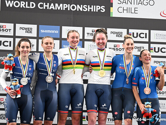Gran Bretaña se titula en el Madison femenino en una accidentada carrera en Santiago Gran Bretaña se titula en el Madison femenino en una accidentada carrera en Santiago