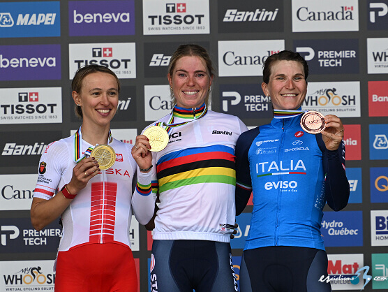 Demi Vollering logra su primer Mundial ante Niewiadoma en Montreal