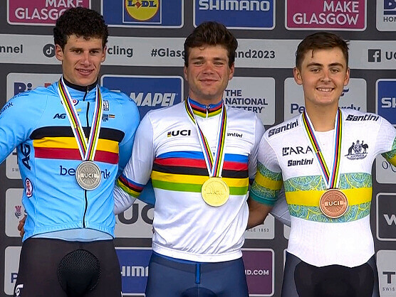 Lorenzo Milesi Campen del Mundo de contrarreloj Sub-23, Garca Pierna cuarto