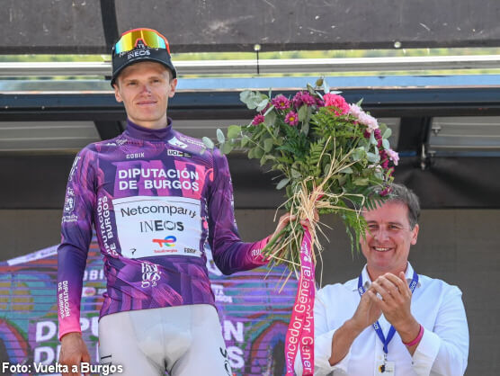 Oscar Onley bate a Giulio Ciccone en Pineda de la Sierra y lidera la Vuelta a Burgos Oscar Onley bate a Giulio Ciccone en Pineda de la Sierra y lidera la Vuelta a Burgos