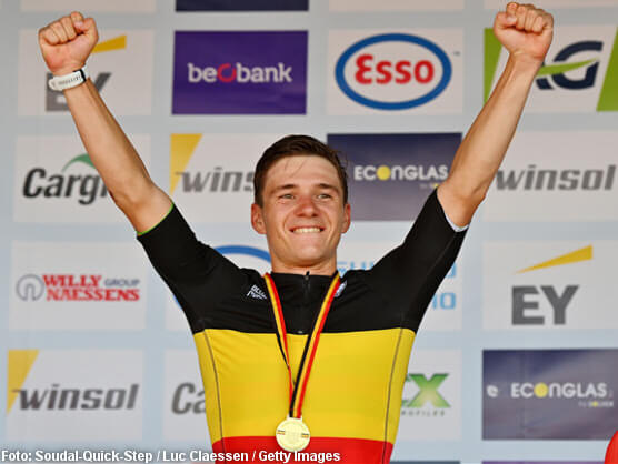 Remco Evenepoel logra su primer ttulo de campen belga de ciclismo en ruta