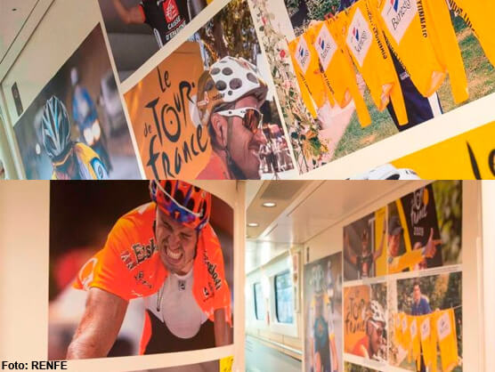 Renfe expone en el tren Madrid-Bilbao una seleccin fotogrfica de EFE del Tour de Francia