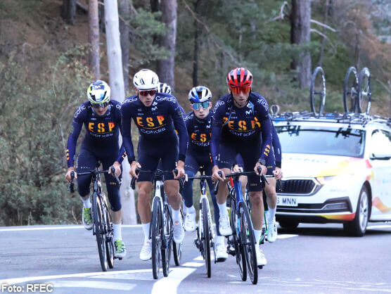 La Seleccin Espaola de ciclismo ultima su preparacin para el Mundial en Navacerrada