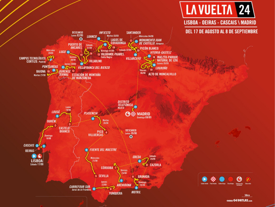 Recorrido oficial de la Vuelta a España 2024 [Etapas y perfiles]