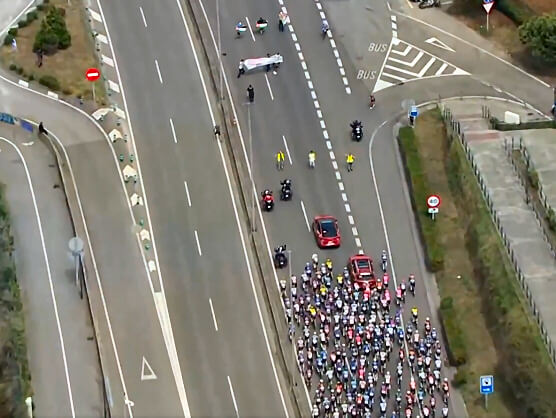 Paro de la carrera en la neutralizada