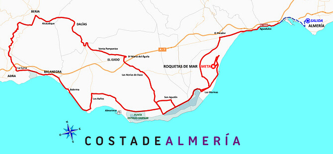 Mapa del recorrido de la Clsica de Almera Femenina 2025