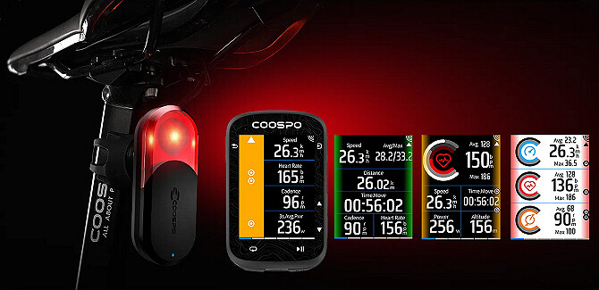 Radar trasero para ciclismo Coospo TR70