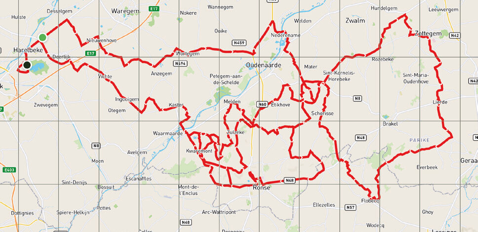 Mapa del recorrido completo de la E3 Saxo Clasic 2026 Mapa del recorrido completo de la E3 Saxo Clasic 2026