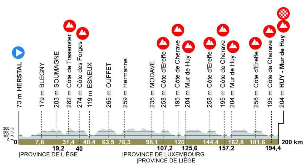 Perfil de la Flecha Valona 2026