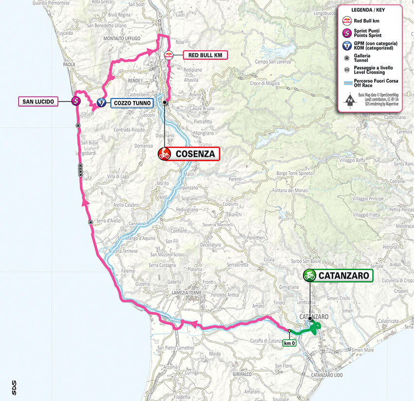 Giro de Italia 2026 - Mapa del recorrido de la etapa 4