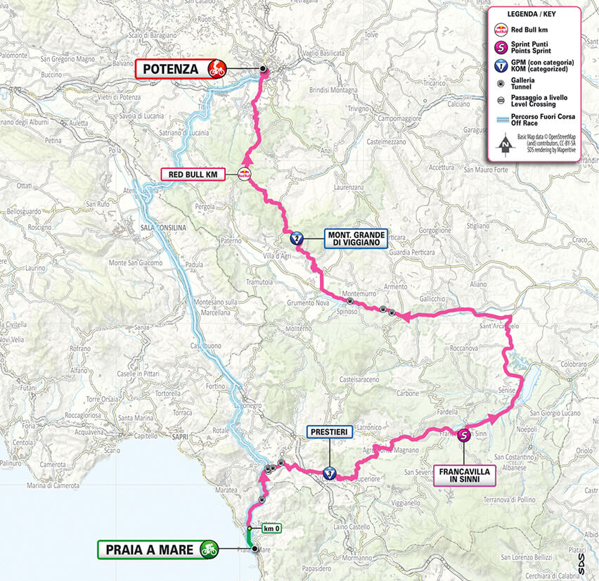 Giro de Italia 2026 - Mapa del recorrido de la etapa 5