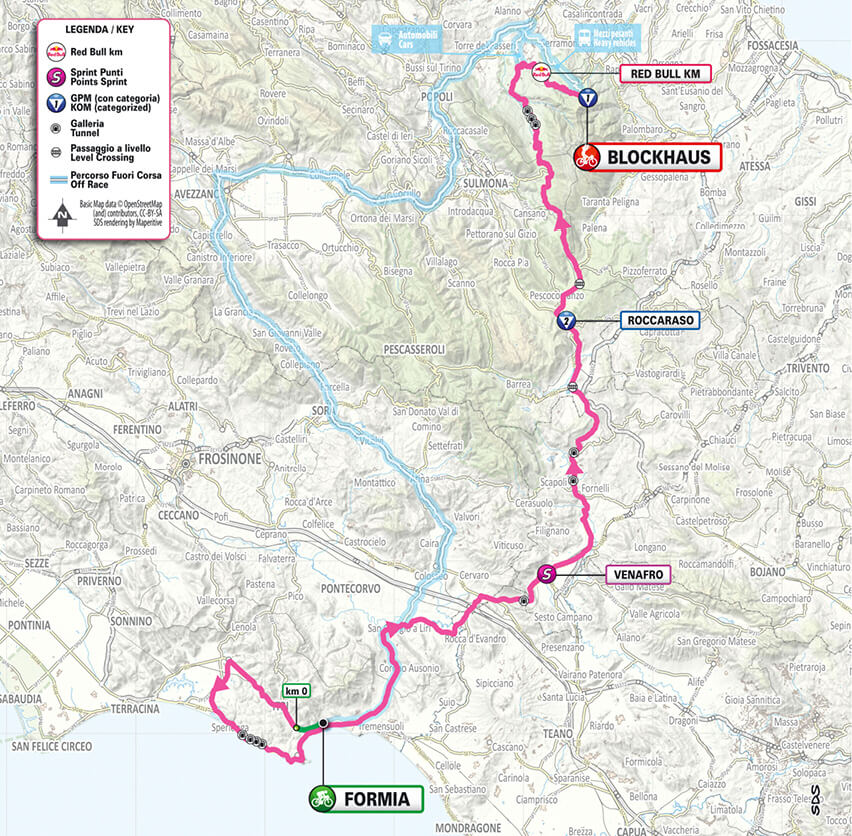 Giro de Italia 2026 - Mapa del recorrido de la etapa 7 Giro de Italia 2026 - Mapa del recorrido de la etapa 7