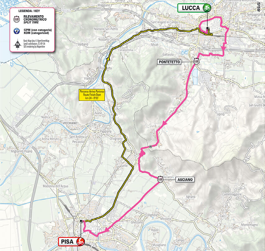 Giro de Italia 2025 - Recorrido de la etapa 10
