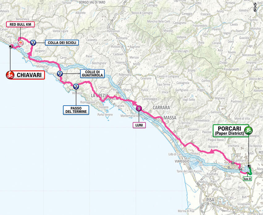 Giro de Italia 2026 - Mapa del recorrido de la etapa 11