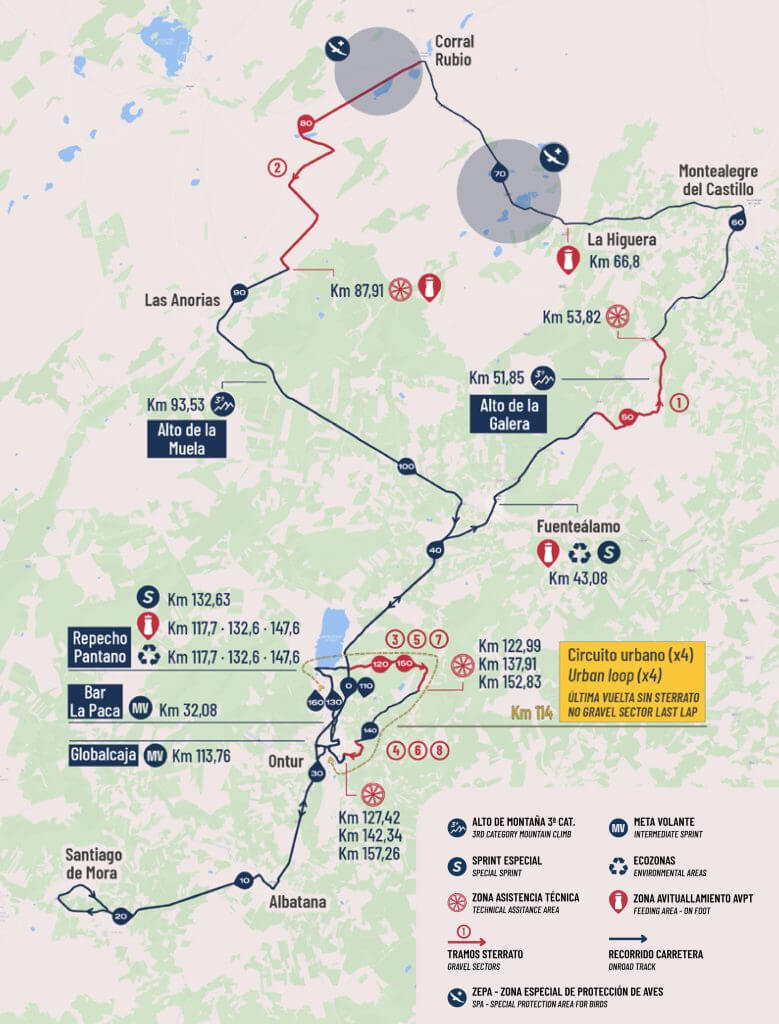 Mapa del recorrido del Gran Premio Primavera de Ontur 2026
