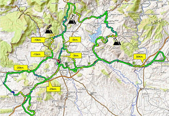 Mapa del recorrido del Gran Premio Miguel Induráin 2022 Mapa del recorrido del Gran Premio Miguel Induráin 2022