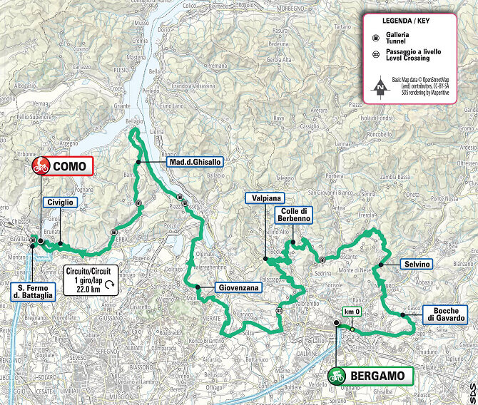 Mapa del recorrido completo de Il Limbardia 2026 Mapa del recorrido completo de Il Limbardia 2026