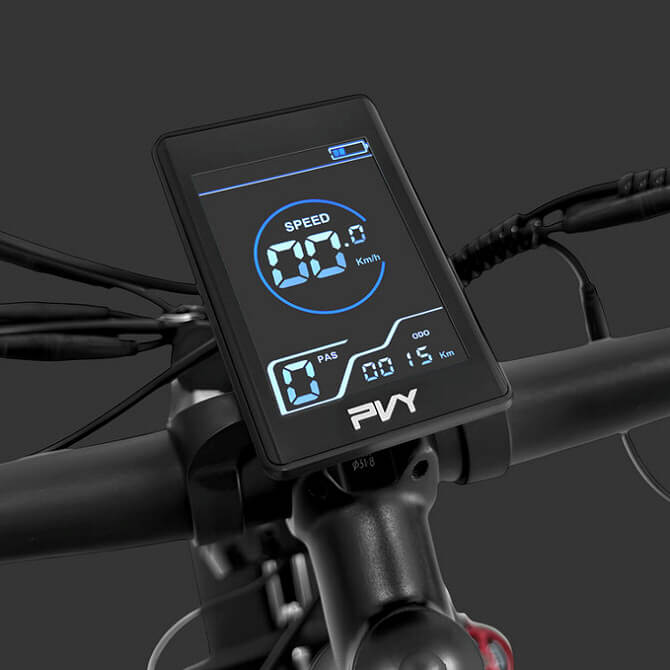 Bicicleta elctrica todoterreno PVY MAX26. Detalle