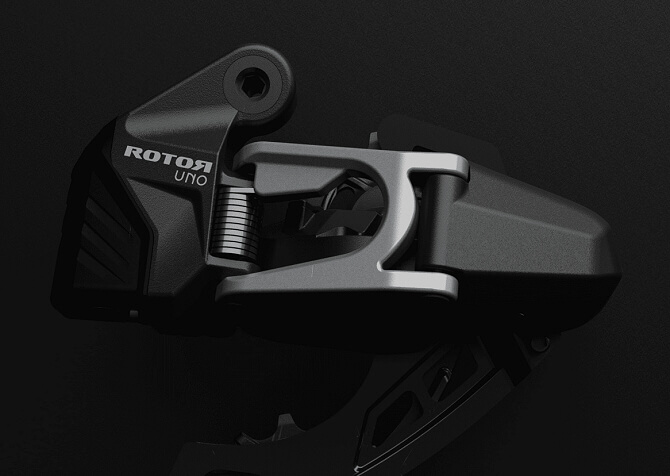 ROTOR UNO grupo electrnico inalmbrico de gravel. Desviador