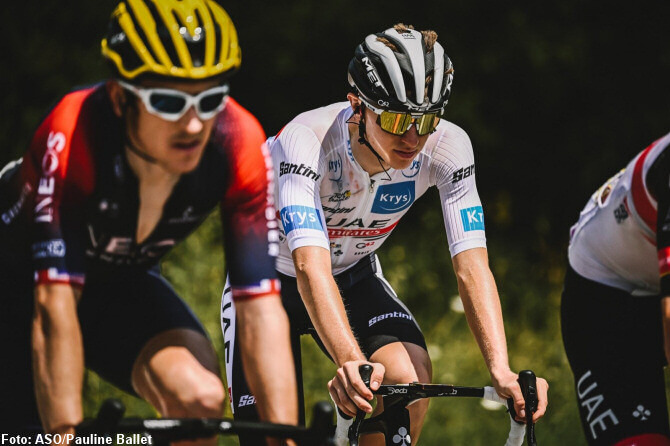 Geraint Thomas y Tadej Pogacar