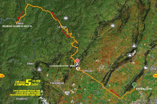 Tour Colombia 2024 - Recorrido etapa 5