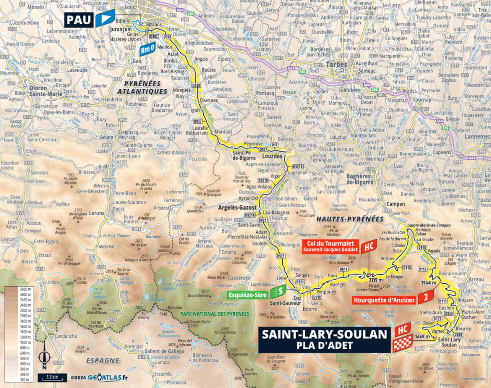 Tour de Francia 2024 - Recorrido etapa 14 Tour de Francia 2024 - Recorrido etapa 14