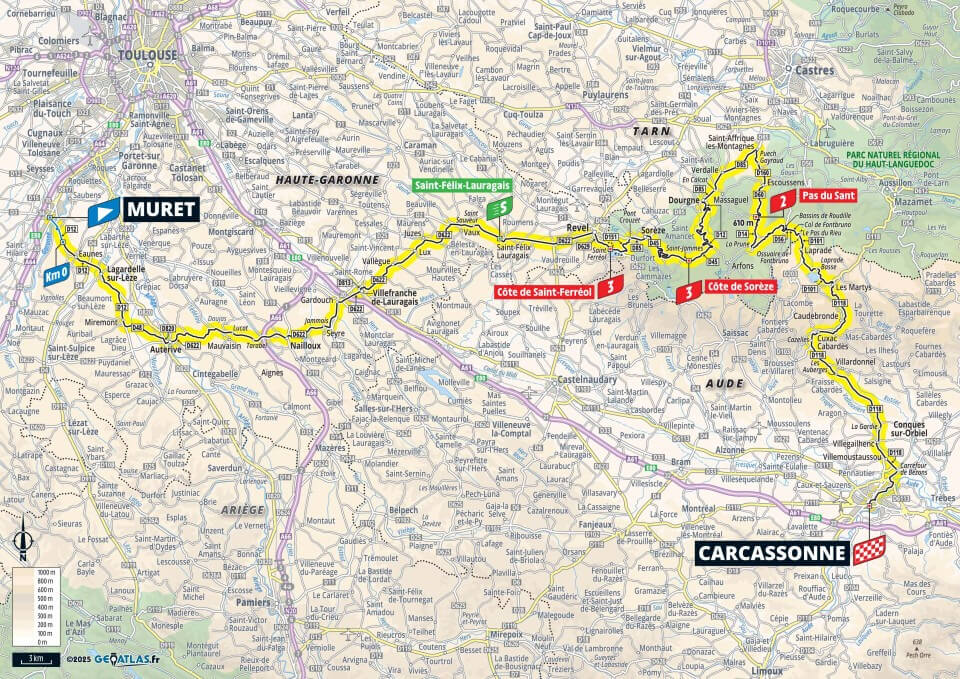 Tour de Francia 2025 - Recorrido de la etapa 15