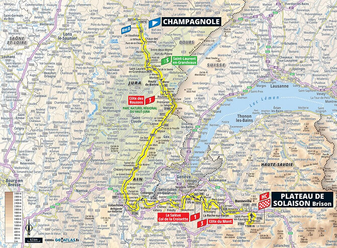 Tour de Francia 2026 - Mapa del recorrido de la etapa 15 Tour de Francia 2026 - Mapa del recorrido de la etapa 15