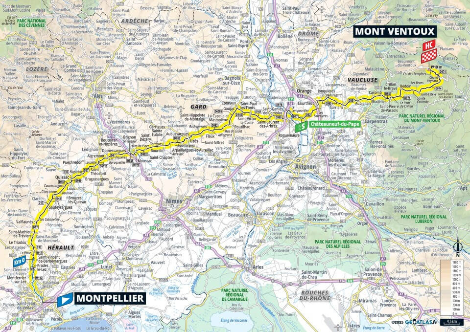 Tour de Francia 2025 - Recorrido de la etapa 16