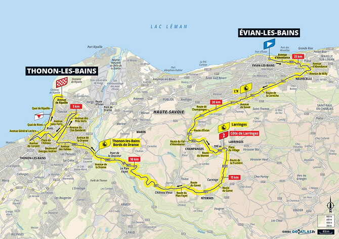Tour de Francia 2026 - Mapa del recorrido de la etapa 16 Tour de Francia 2026 - Mapa del recorrido de la etapa 16