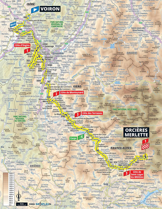 Tour de Francia 2026 - Mapa del recorrido de la etapa 18 Tour de Francia 2026 - Mapa del recorrido de la etapa 18