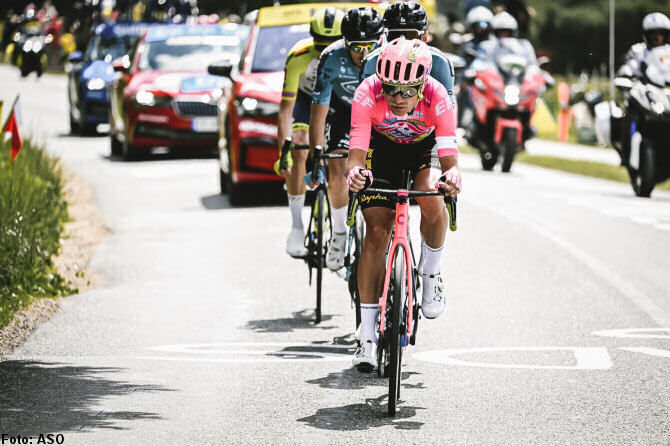 Los cuatro ciclistas de la fuga del día en la segunda etapa del Tour de Francia