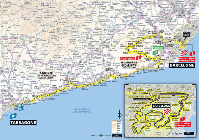 Tour de Francia 2026 - Mapa del recorrido de la etapa 2