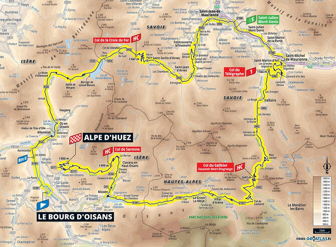 Tour de Francia 2026 - Mapa del recorrido de la etapa 20 Tour de Francia 2026 - Mapa del recorrido de la etapa 20