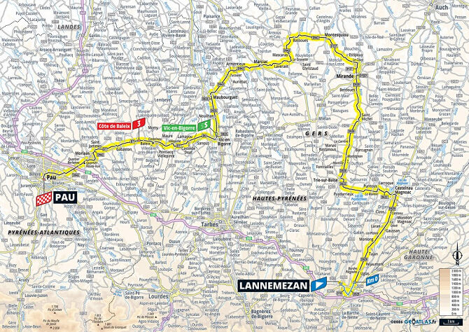 Tour de Francia 2026 - Mapa del recorrido de la etapa 5 Tour de Francia 2026 - Mapa del recorrido de la etapa 5