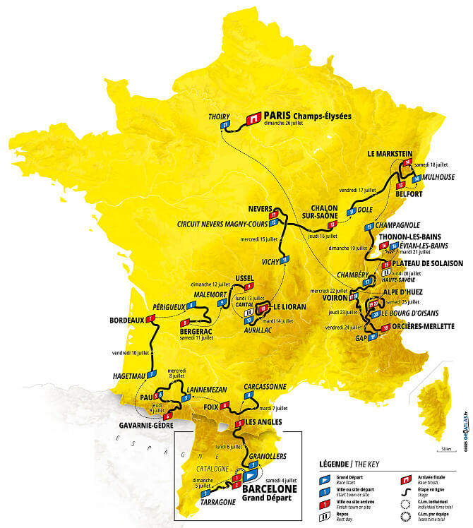 Recorrido del Tour de Francia 2026