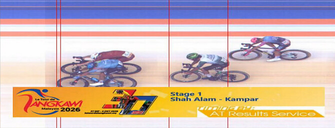 Foto finish de la 1� etapa del Tour de Langkawi 2026
